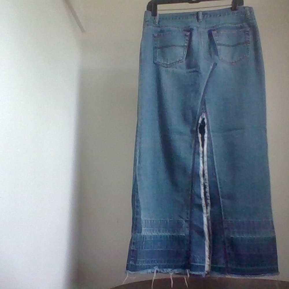 Express long denim skirt